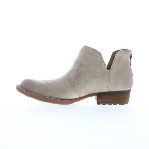 Born Kerri BR0012079 Womens Gray Leather Zipper Ankle & Booties Boots