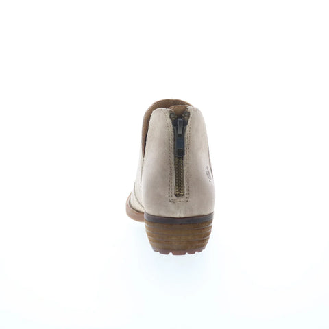 Born Kerri BR0012079 Womens Gray Leather Zipper Ankle & Booties Boots