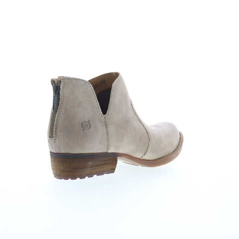 Born Kerri BR0012079 Womens Gray Leather Zipper Ankle & Booties Boots