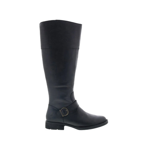 Born Braydon BR0012403 Womens Black Leather Zipper Knee High Boots