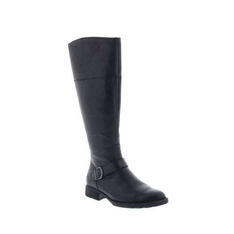 Born Braydon BR0012403 Womens Black Leather Zipper Knee High Boots