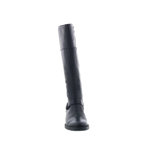 Born Braydon BR0012403 Womens Black Leather Zipper Knee High Boots