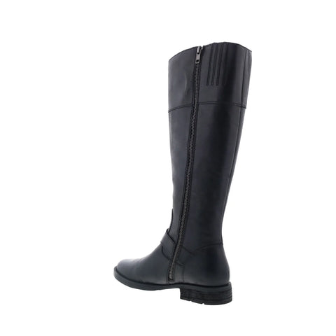 Born Braydon BR0012403 Womens Black Leather Zipper Knee High Boots