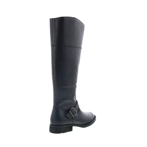 Born Braydon BR0012403 Womens Black Leather Zipper Knee High Boots