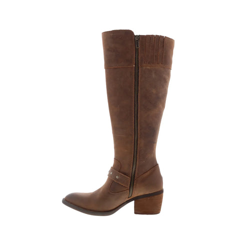 Born Alize BR0015706 Womens Brown Leather Zipper Knee High Boots