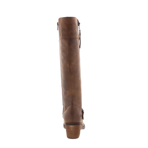 Born Alize BR0015706 Womens Brown Leather Zipper Knee High Boots
