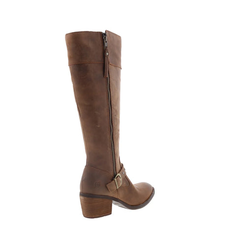Born Alize BR0015706 Womens Brown Leather Zipper Knee High Boots