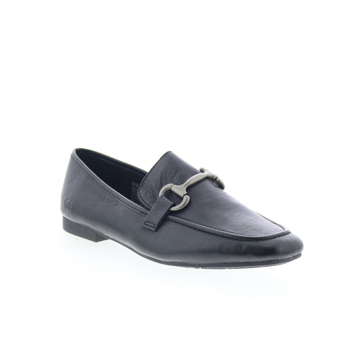 Born Beca BR0018603 Womens Black Leather Slip On Ballet Flats Shoes
