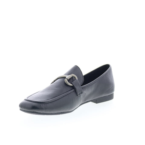 Born Beca BR0018603 Womens Black Leather Slip On Ballet Flats Shoes