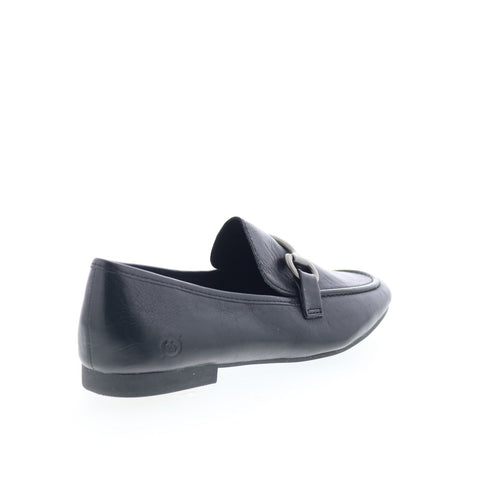 Born Beca BR0018603 Womens Black Leather Slip On Ballet Flats Shoes