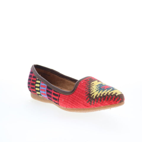 Born Giselle BR0020566 Womens Red Mesh Slip On Ballet Flats Shoes