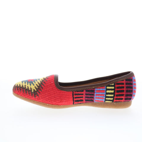 Born Giselle BR0020566 Womens Red Mesh Slip On Ballet Flats Shoes