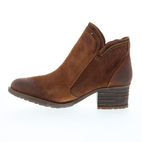 Born Montoro ll BR0044057 Womens Brown Leather Zipper Ankle & Booties Boots