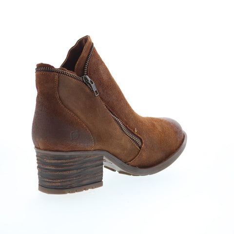 Born Montoro ll BR0044057 Womens Brown Leather Zipper Ankle & Booties Boots