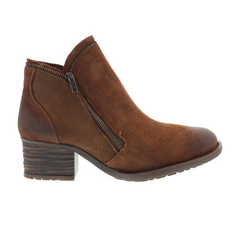 Born Montoro ll BR0044057 Womens Brown Leather Zipper Ankle & Booties Boots