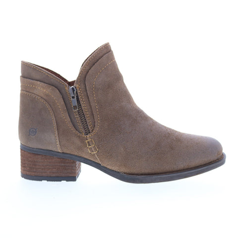 Born Malta ll BR0053855 Womens Brown Suede Zipper Ankle & Booties Boots