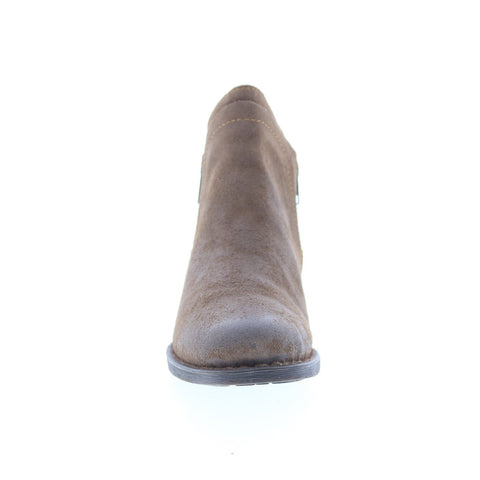 Born Malta ll BR0053855 Womens Brown Suede Zipper Ankle & Booties Boots