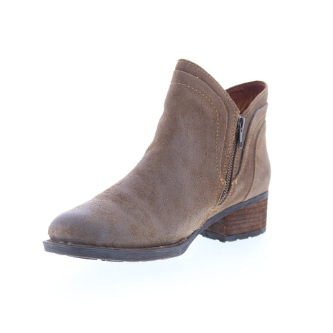 Born Malta ll BR0053855 Womens Brown Suede Zipper Ankle & Booties Boots