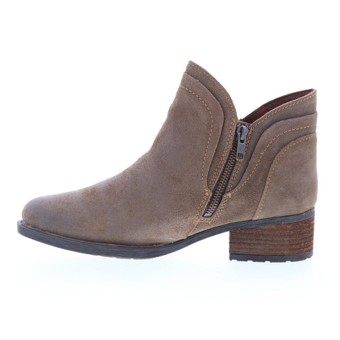 Born Malta ll BR0053855 Womens Brown Suede Zipper Ankle & Booties Boots