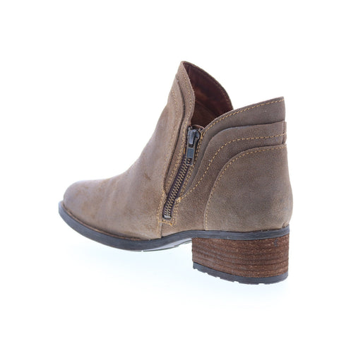 Born Malta ll BR0053855 Womens Brown Suede Zipper Ankle & Booties Boots