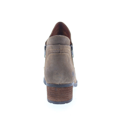 Born Malta ll BR0053855 Womens Brown Suede Zipper Ankle & Booties Boots