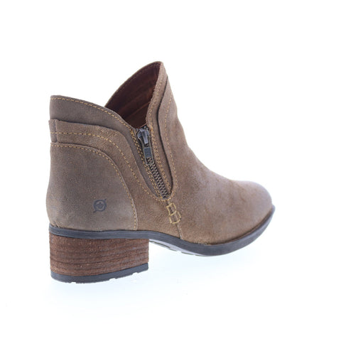Born Malta ll BR0053855 Womens Brown Suede Zipper Ankle & Booties Boots