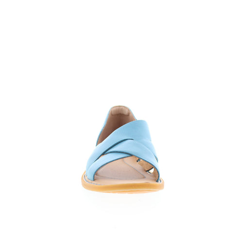 Born Ithica BR0054921 Womens Blue Leather Slip On Strap Sandals Shoes
