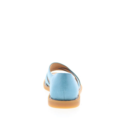 Born Ithica BR0054921 Womens Blue Leather Slip On Strap Sandals Shoes