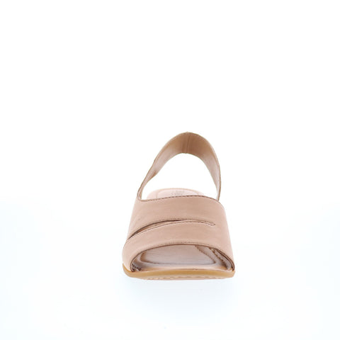 Born Crista BR0055802 Womens Beige Leather Slip On Slingback Sandals Shoes