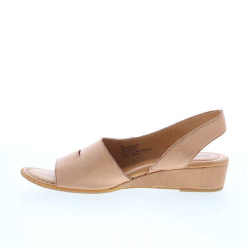 Born Crista BR0055802 Womens Beige Leather Slip On Slingback Sandals Shoes