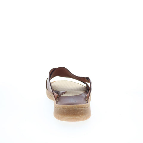 Born Hayka Sport BR0056706 Womens Brown Leather Slip On Slides Sandals Shoes