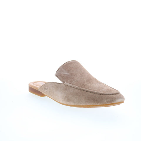 Born Lamara BR0057455 Womens Beige Suede Slip On Mule Flats Shoes