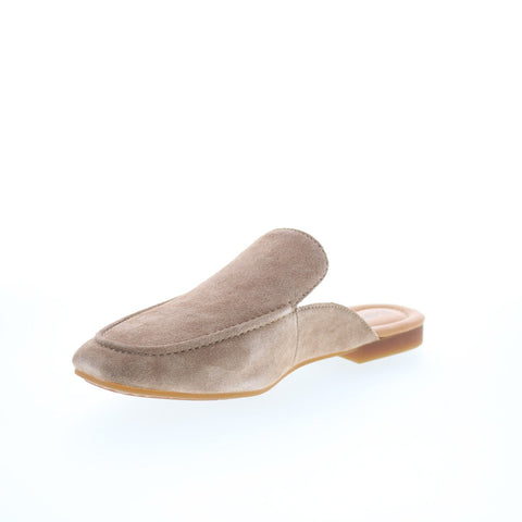 Born Lamara BR0057455 Womens Beige Suede Slip On Mule Flats Shoes