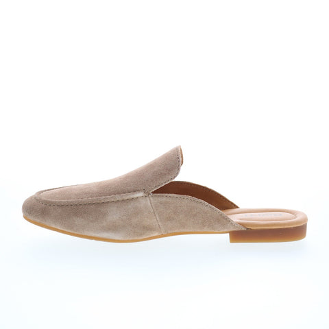 Born Lamara BR0057455 Womens Beige Suede Slip On Mule Flats Shoes