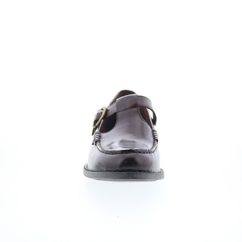 Born Miki BR0061357 Womens Brown Leather Hook & Loop Loafer Flats Shoes