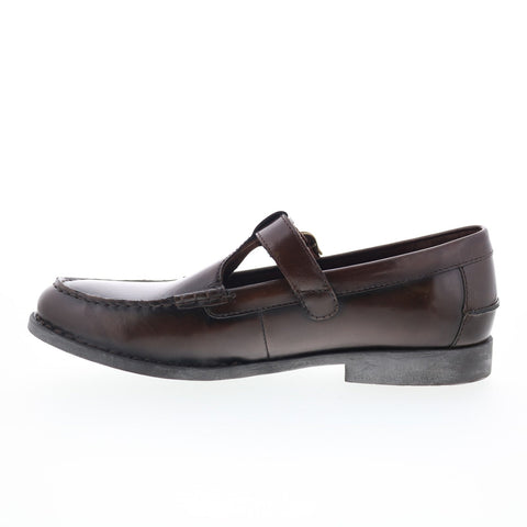 Born Miki BR0061357 Womens Brown Leather Hook & Loop Loafer Flats Shoes