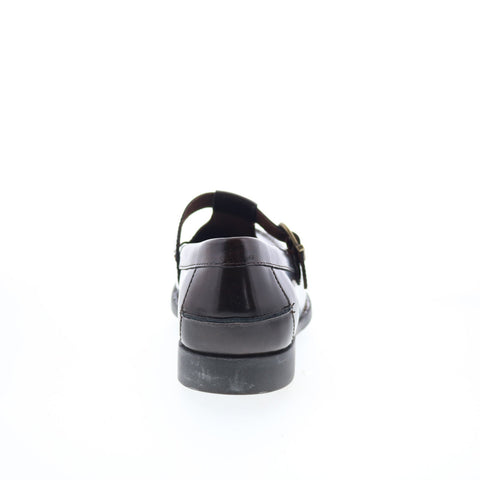 Born Miki BR0061357 Womens Brown Leather Hook & Loop Loafer Flats Shoes