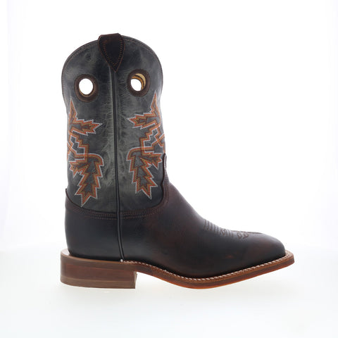 Justin Boots Bender Cowhide Made In USA Mens Brown Wide Cowboy Western Boots