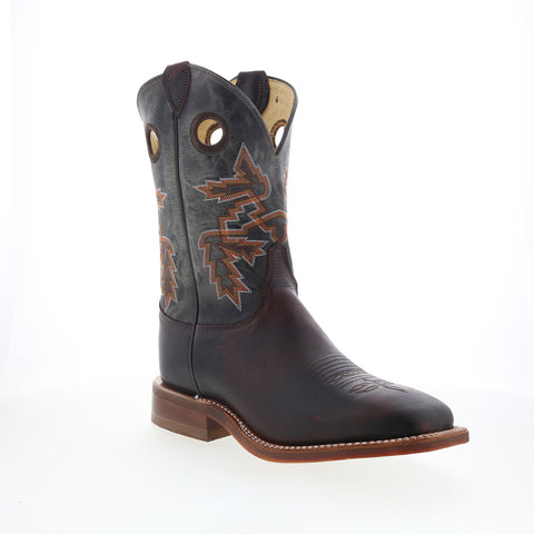 Justin Boots Bender Cowhide Made In USA Mens Brown Wide Cowboy Western Boots