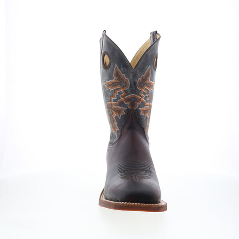 Justin Boots Bender Cowhide Made In USA Mens Brown Wide Cowboy Western Boots