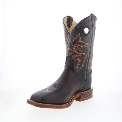 Justin Boots Bender Cowhide Made In USA Mens Brown Wide Cowboy Western Boots