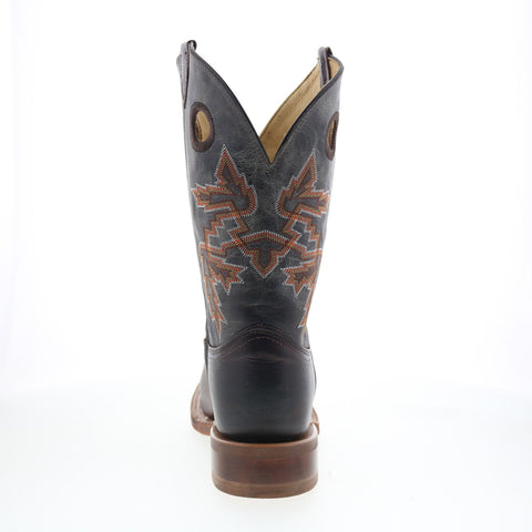 Justin Boots Bender Cowhide Made In USA Mens Brown Wide Cowboy Western Boots