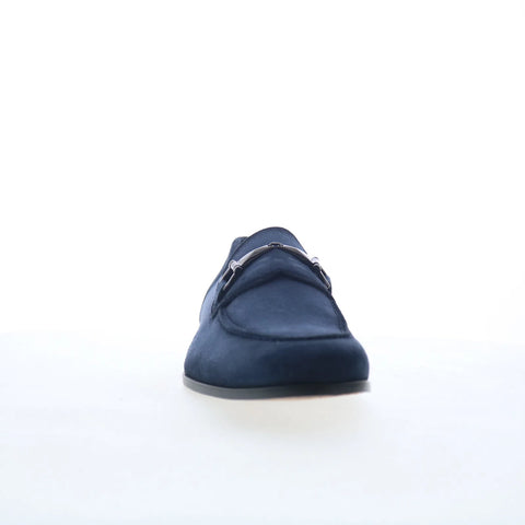 Mezlan Bracco 27353 Mens Blue Suede Slip On Loafers & Slip Ons Penny Shoes