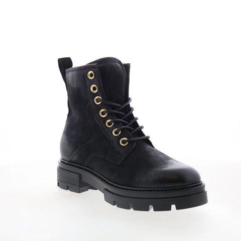 Miz Mooz Bradford Womens Black Leather Zipper Casual Dress Boots