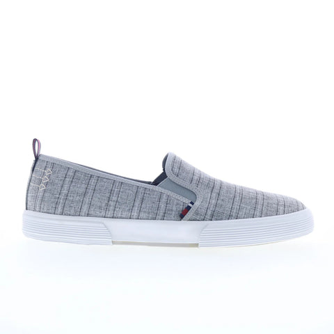 Ben Sherman Bradford Slip On Mens Gray Canvas Lifestyle Sneakers Shoes