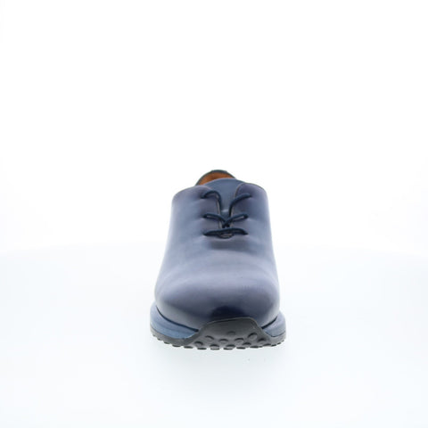 Mezlan Brahman Dress Sneaker Mens Blue Leather Lifestyle Sneakers Shoe