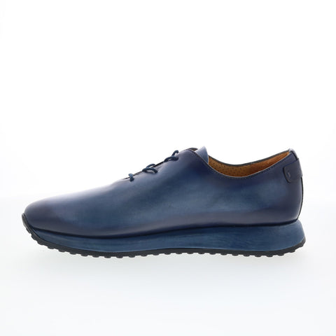Mezlan Brahman Dress Sneaker Mens Blue Leather Lifestyle Sneakers Shoe