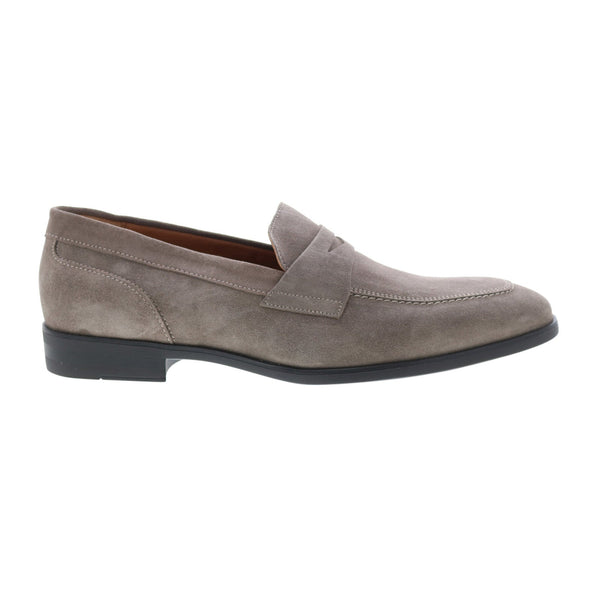 Bruno Magli Brando Mens Gray Suede Slip On Loafers & Slip  display picture 3