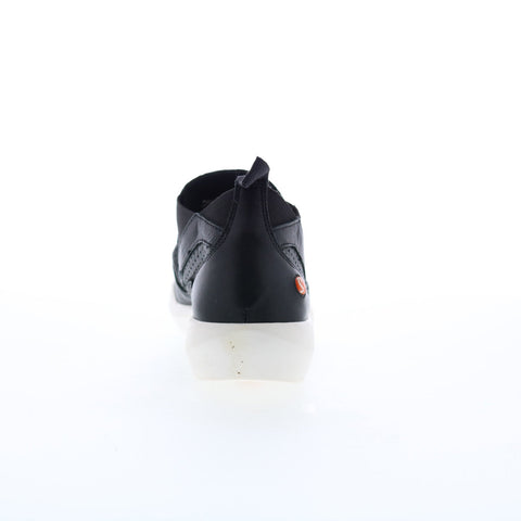 Softinos Bray BRAY721SOF-000 Womens Black Leather Lifestyle Sneakers Shoes
