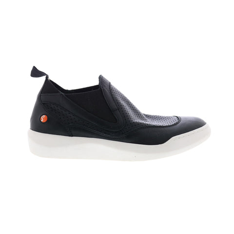 Softinos Bray BRAY721SOF-000 Womens Black Leather Lifestyle Sneakers Shoes